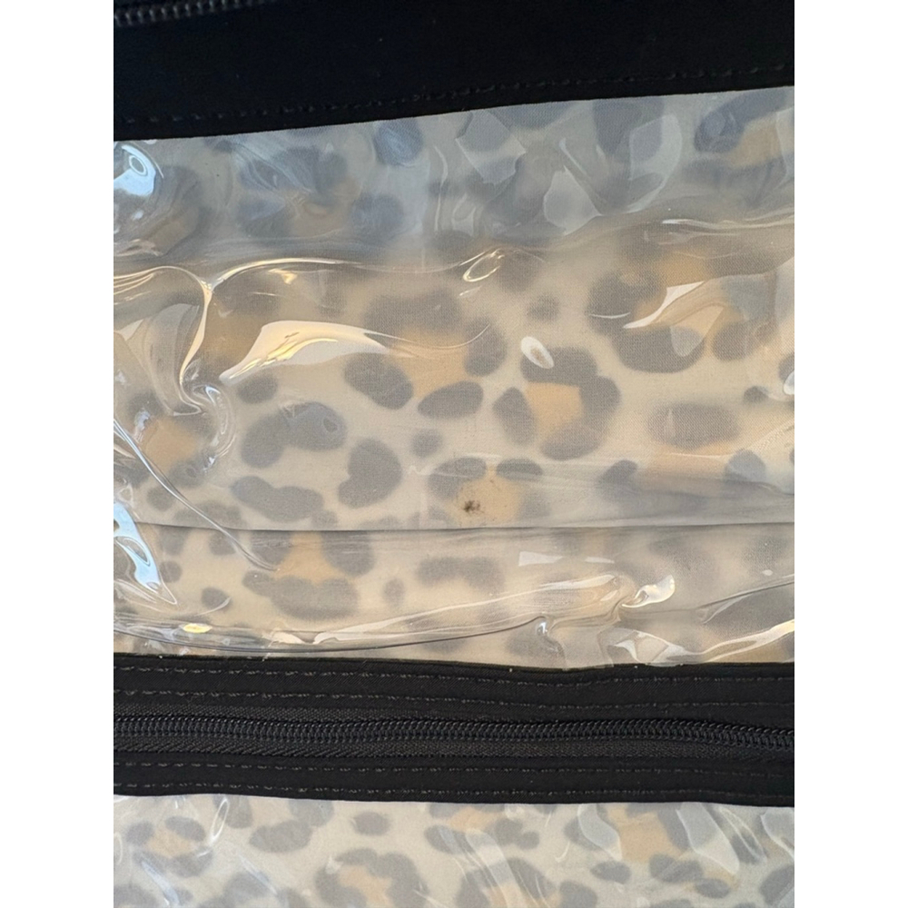 Vera Bradley Black Leopard Print Cosmetic Travel Bag One Size - Picture 4 of 6